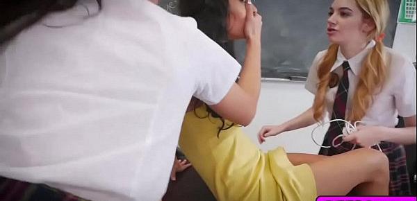  Bad lesbian students get a revenge to their teacher